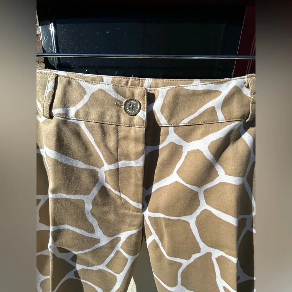 Michael Kors Tan and White Patterned Women’s Pants, Size 6, New without tags - Picture 3 of 14